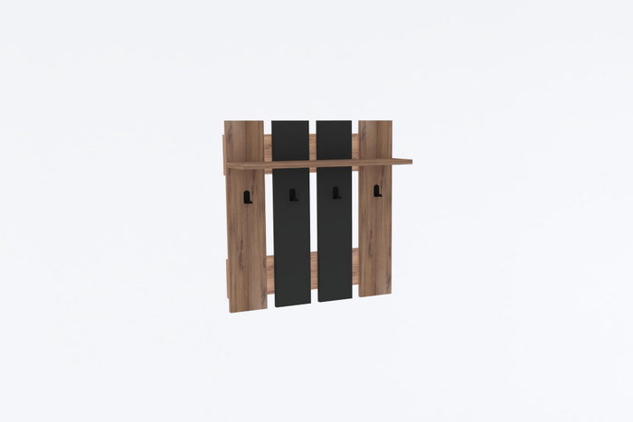 Hanah Home Mita Colgador de Pared Nogal y Antracita Hanah Home Mita Colgador de Pared Nogal y Antracita